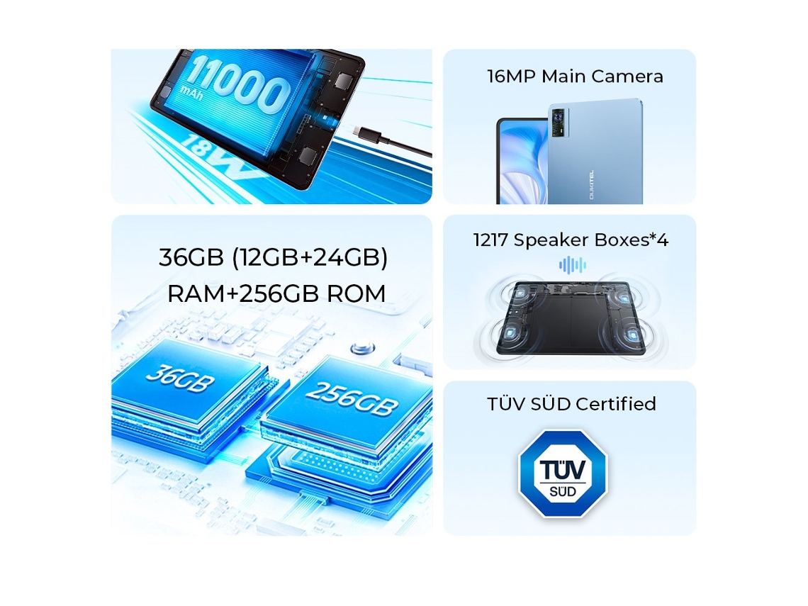 Ot5 Tablette 12 Pouces - 36Go Ram+256Go Rom-2To Tf Tablette Gaming, Helio  G99 Octa-Core Tablet 2K Ips, 11000Mah Android 13 - Cdiscount Informatique