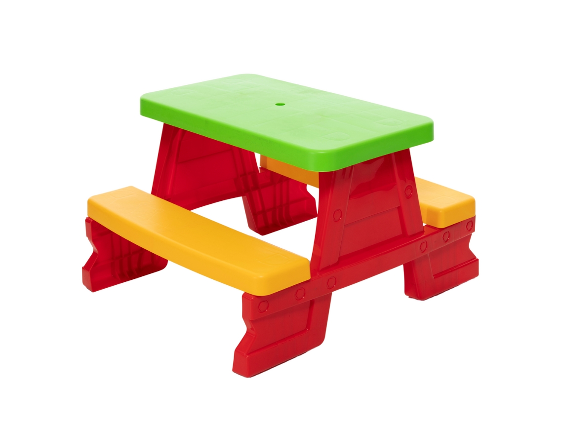 Conjunto de mesa y banco de jardín para niños Dorex Red