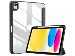 Estuche flexible de acrílico Sfushos para 11.º/10.º modelo, con panel trasero transparente y función de encendido y apagado automático, color negro (2025)