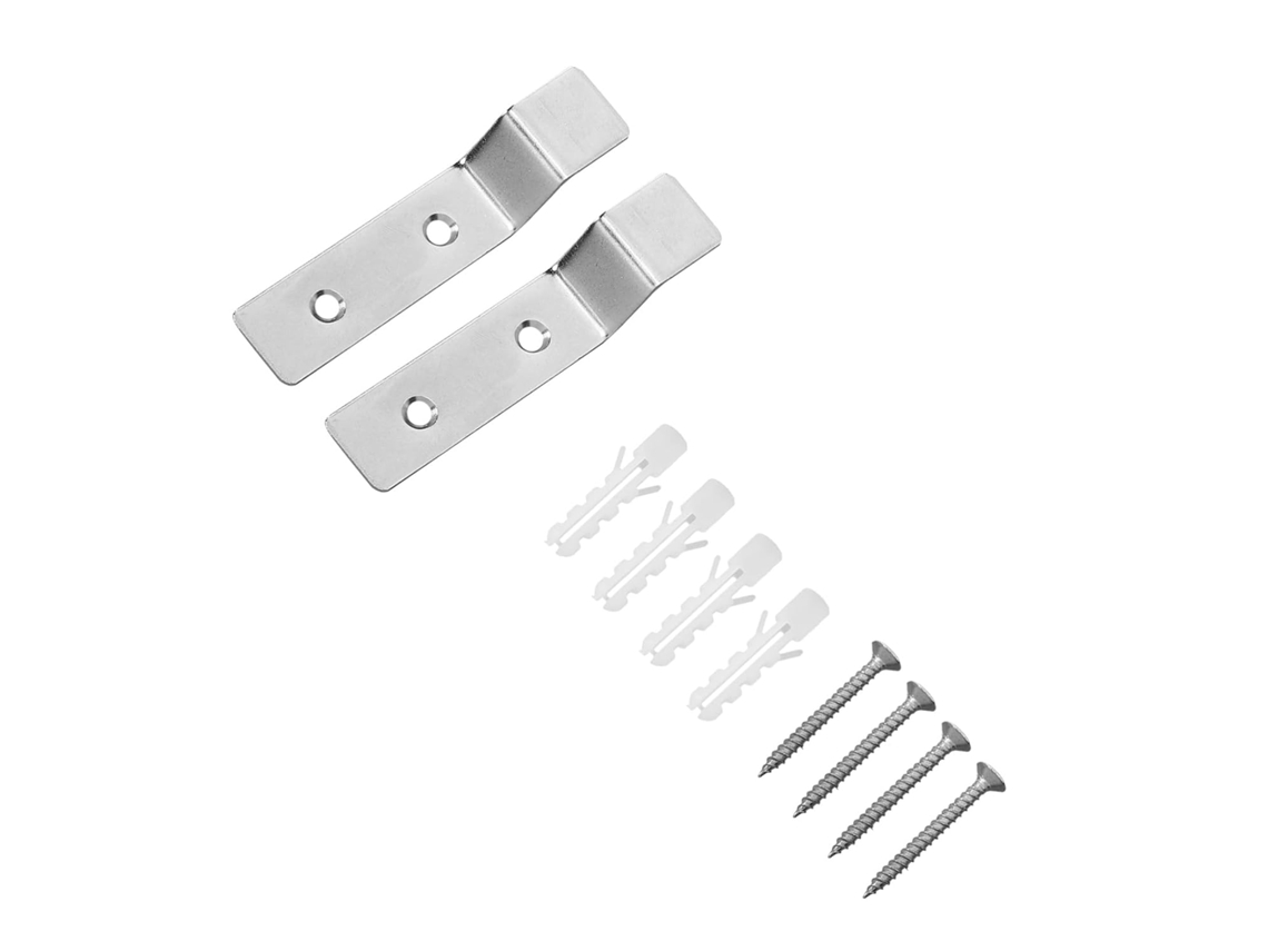 Juego de 2 ganchos de acero inoxidable para urinario de pared: soporte resistente y que no se decolora.