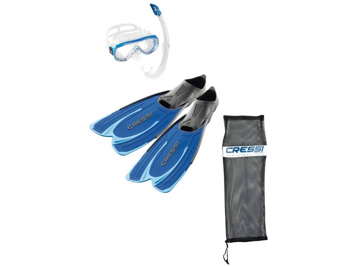 Conjunto De Máscara E Tubos Frontales de Buceo CRESSI Agua