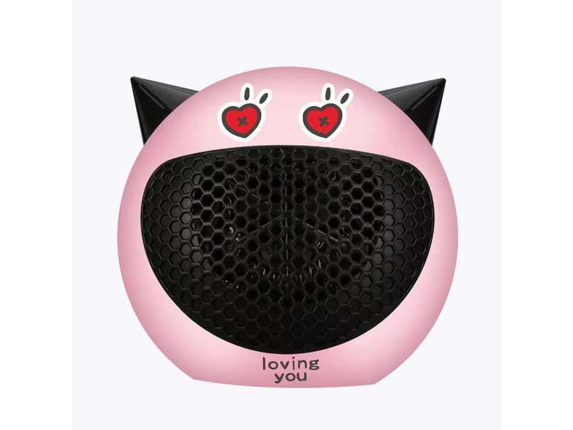 Calefactor Eléctrico TRUMSHOP para Uso Doméstico Portátil Rosa