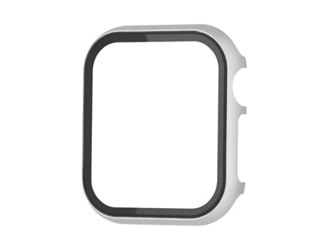 Apple Watch Series SE 2, 6, SE y 5 y 4, marco de metal de 40 mm + funda protectora de vidrio templado (plateado)