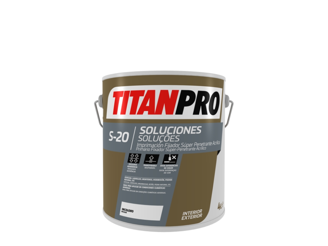 Imprimación fijadora superpenetrante Titanpro S-20 10lt