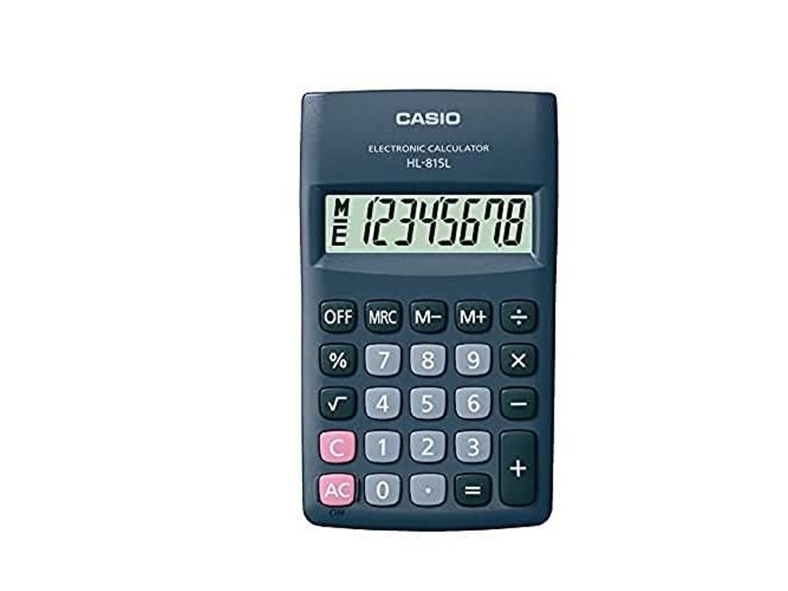 Calculadora de Bolso CASIO Hl-815L Tela de 8 Dígitos com Raiz Quadrada