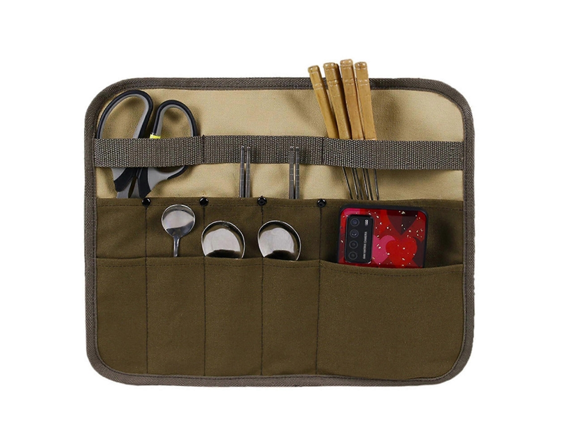 Bolsa plegable para guardar utensilios de camping, ideal para colgar espátulas y utensilios de cocina. Nostalgia88