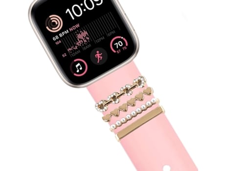 Correa Apple Watch Series 6 40Mm Pulsera con Adorno Corazones Rosa