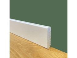 Zócalo ETERNAL PARQUET Cuadrado Lacado Blanco de Madera Maciza 40X10