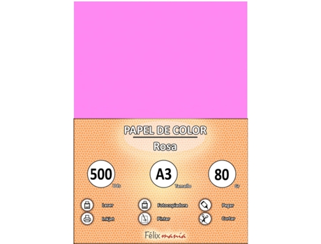 80Gr A3 Paine Pink 500 Hojas