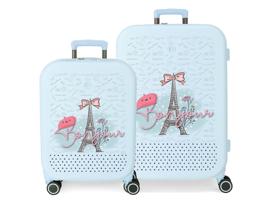 Conjunto de Maletas de Viaje ENSO Bonjour Rosa (48x70x28cm - 37L / 79 L )