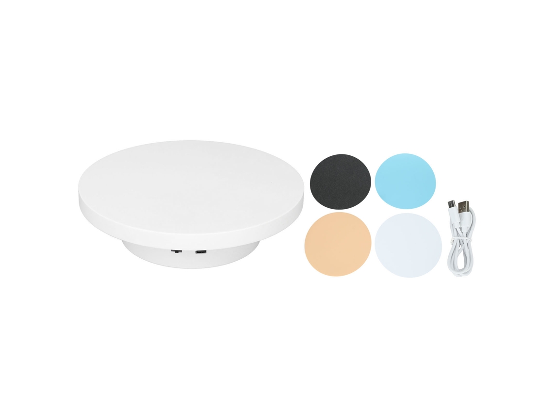 Plataforma giratoria motorizada de 360° para exhibir productos pequeños de hasta 3 kg Kofihety