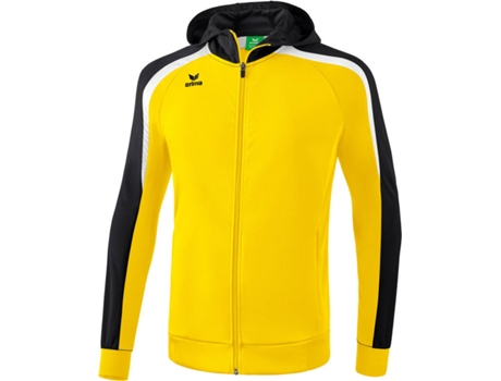 Chaqueta Entrenamiento ERIMA Liga 2.0 con Capucha (Amarillo, Negro y Blanco - M)