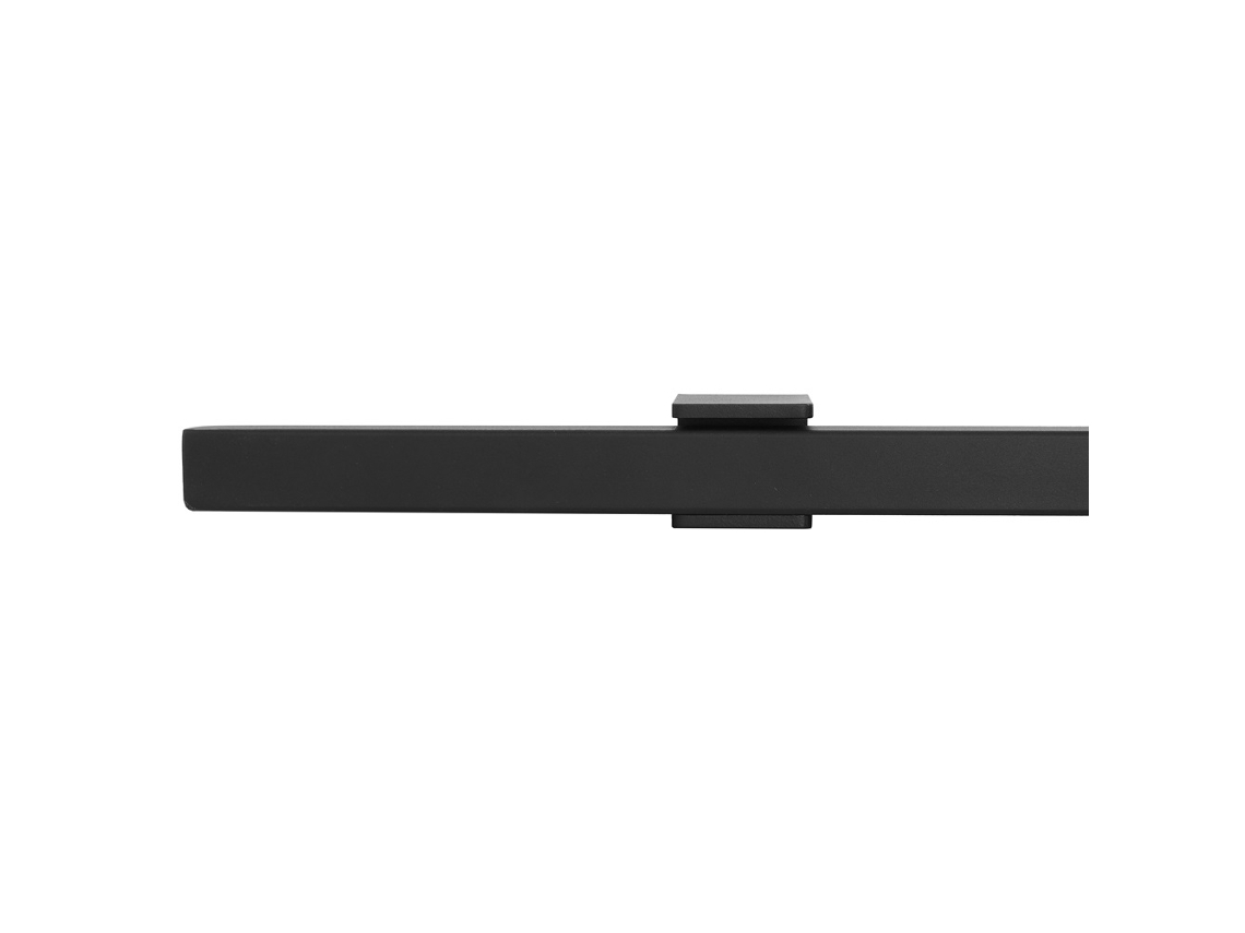 Pasamanos de diseño cuadrado negro - 70 cm 2 soportes IVOL