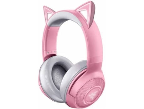 Auriculares Bluetooth RAZER Gaming Kraken Kitty (On Ear - Micrófono - Rosa)