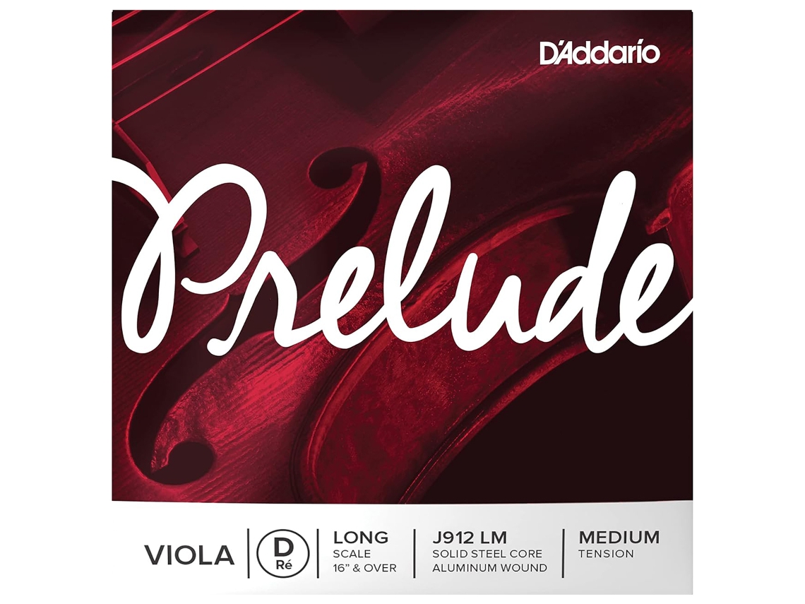 Arco de cuerdas Viola 16'' 16.5'' Prelude Escala larga J912 Lm DADDARIO (d D)