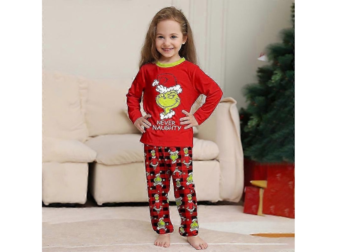 Pijamas Familiares Navideñas Con Estampado Del Grinch Para Adultos, Niños Y Bebés - Mxbc