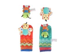 Calcetines con cascabeles para muñecas y pies de bebé - Set de juguetes de animales para recién nacidos