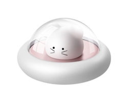 Luz nocturna de ratón para niños con 3 niveles de luz, luz nocturna LED recargable con temporizador de 20 minutos y control de pulsación, color rosa Facpoet