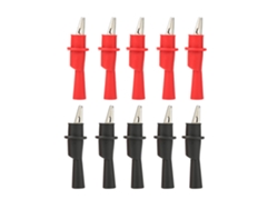 10 Pinzas De Cocodrilo Aisladas P2008 Para Multímetros De Prueba Eléctrica, Accesorios Metálicos Catiii 1000v 10a