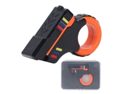 Rebe-juguete De Descompresión Deslizador De Dedos Magnético Antideslizante Con Ratchet, Juguete 3d Naranja Y Negro Para Aliviar El Estrés