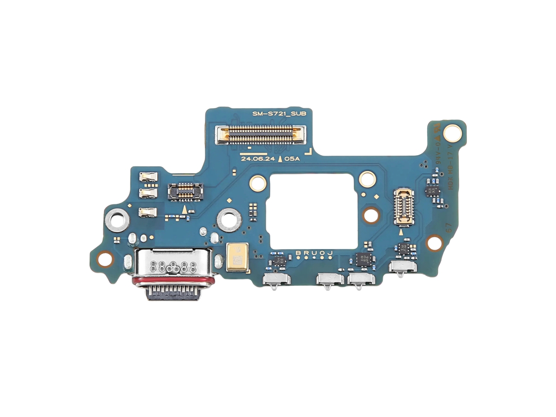 Conector de carga USB C para Samsung Galaxy S24 Fe, original, negro.