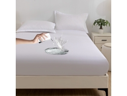 Protector De Colchón Impermeable Czhhmart 120 Cm X 200 Cm (con Un Par De Fundas De Almohada) Blanco