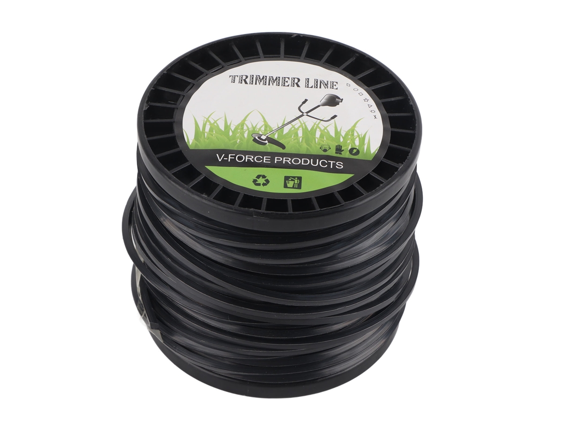 Hilo de corte cuadrado negro de 3,3 mm, alta eficiencia de corte, bajo nivel de ruido, 50 m
