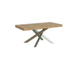 Mesa Extensible 200/460x90 cm Volantis Roble Natural Patas Multicolor 4/a Itamoby