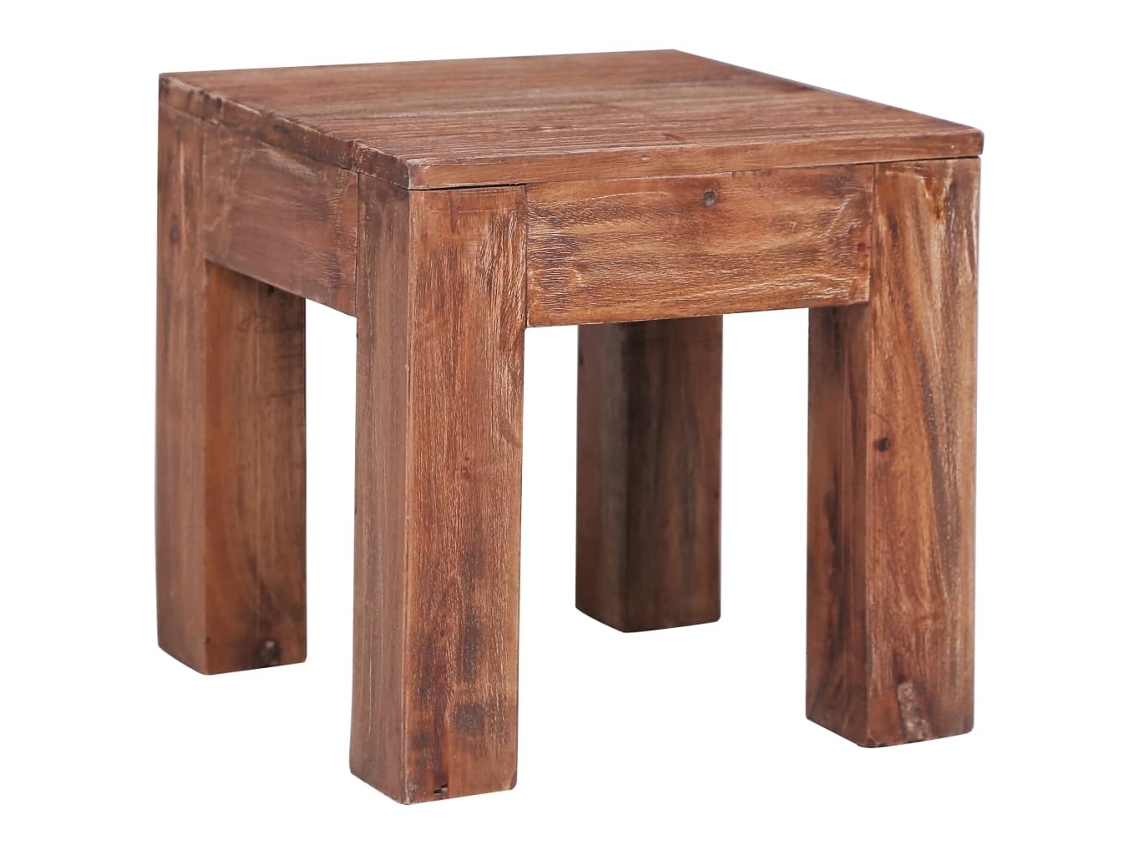 Mesa de Centro Apoyo 30X30X30 Cm Madera Recuperada Maciza
