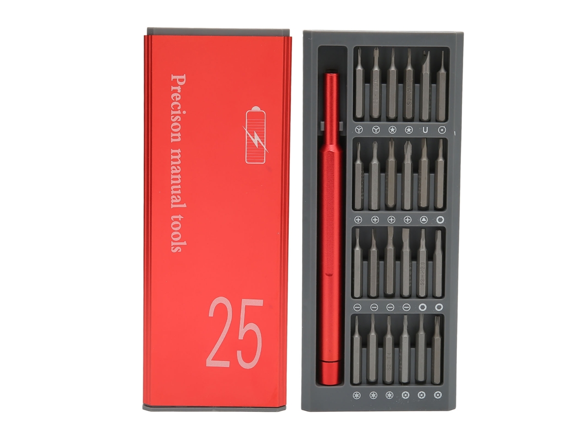 Kit De Destornilladores 25 En 1 De Metal Portátil Para Reparar Teléfonos, Tablets Y Laptops