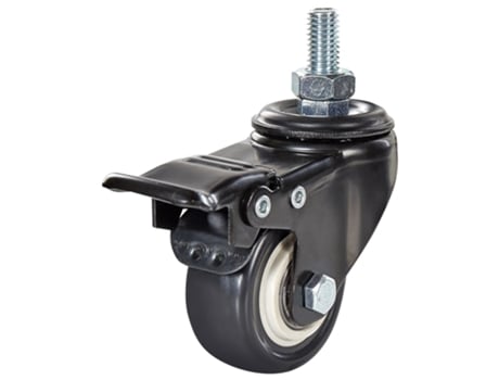 Ruedas de escritorio BELIANI Casters for l-destin de Acero, Material sintético Negro 4x10x10