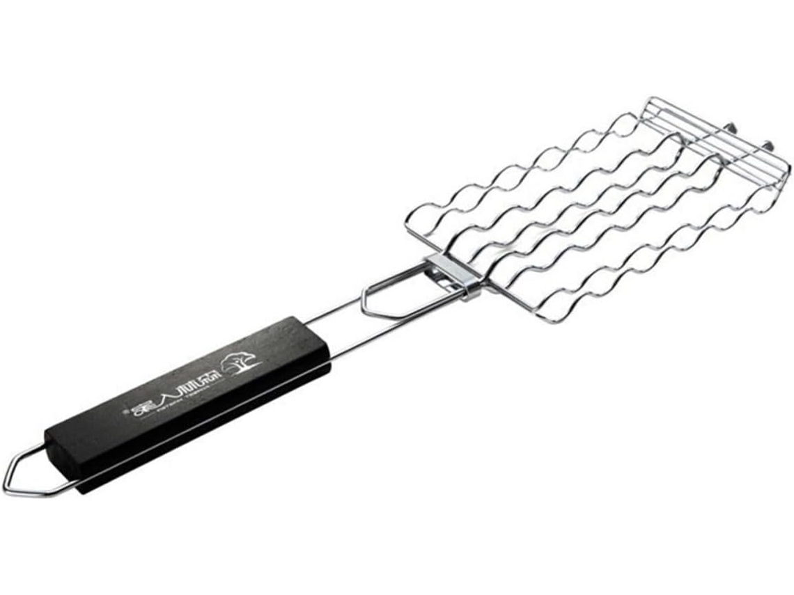 Pinza Para Barbacoa Con Mango Largo De Madera Para Carne Y Embutidos.
