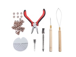 Kit de herramientas para extensiones de cabello con protección térmica y fijación