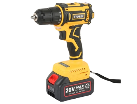 Destornillador eléctrico inalámbrico VVOSAI WS-7020-C1 20V 3/8 pulgadas Chuck Tamaño 2 Velocidad 50N.M Torque 2.0Ah Batería