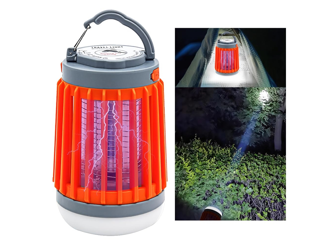 Mini lámpara antimosquitos recargable por USB, 8 horas de iluminación, ahorro de energía, silenciosa, para acampar, uso doméstico, doble uso, Zeuxo