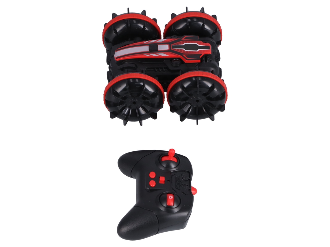 Coche Teledirigido Anfibio Todoterreno 4x4 De 2,4 Ghz Con Rotación De 360° Y Recargable Por Usb, Color Rojo.