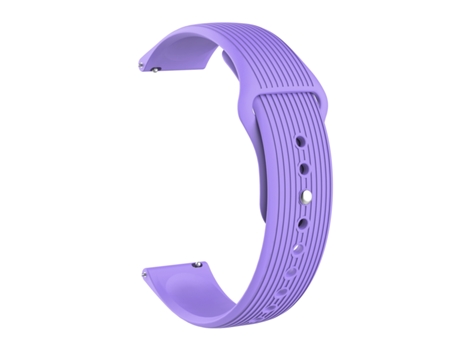 Correa de reloj universal con hebilla inversa de grano vertical de 20 mm (púrpura)
