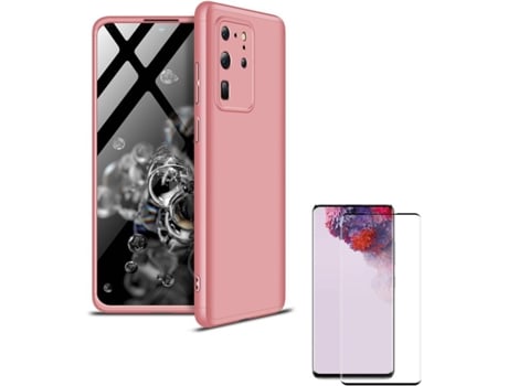 Carcasa y Protector Samsung S20 Ultra Slim armor 360º Rosa