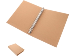 Libreta de papel kraft recargable con cremallera, organizador de escritorio y funda protectora para notas - Gokoco
