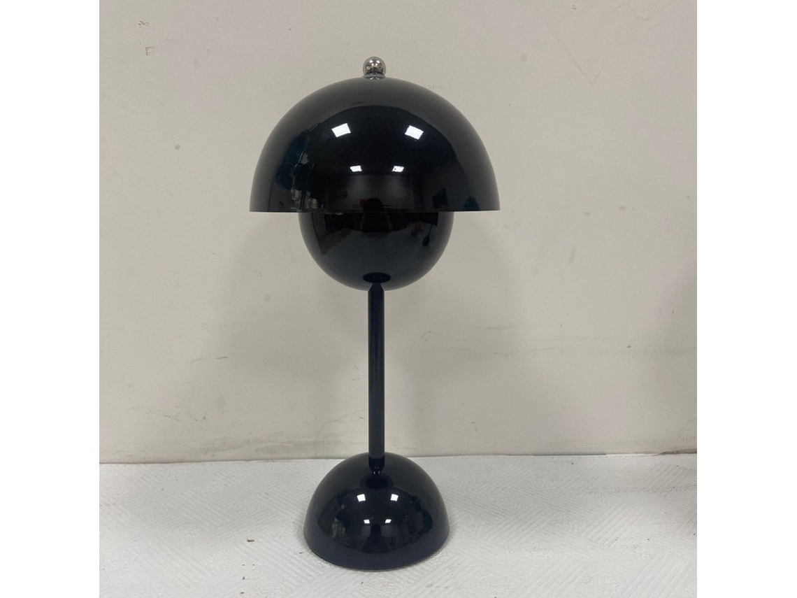 Candeeiros De Mesa Recarregáveis Led Em Forma De Botão De Flor De Cogumelo Preto