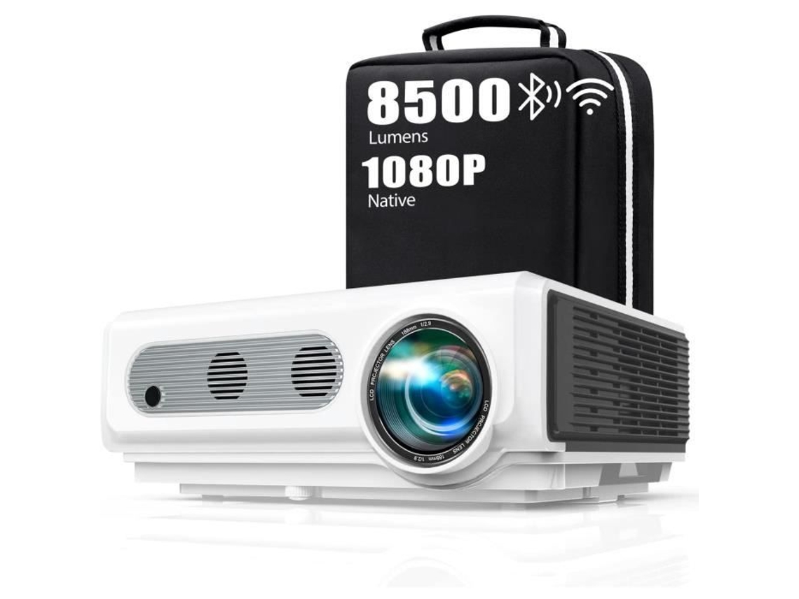 Proyector Wifi 4k Full Hd 1080p, Proyector Bluetooth portátil Toptro de 8500 lm, Proyector compatible con teléfonos iPhone y Android