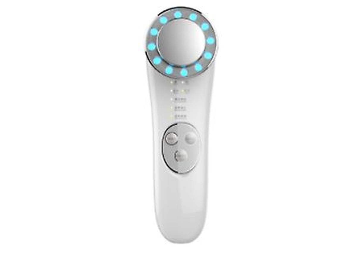 Dispositivo de belleza 7 en 1, masajeador facial, máquina de levantamiento de arrugas, ondas LED azules y rojas, plata Chennnls