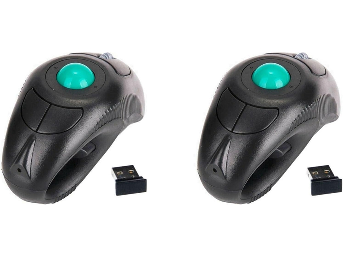 2 Ratones Inalámbricos De Aire De 2,4 G Con Trackball Ergonómico Y Conexión Usb.