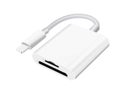 Lector De Tarjetas Sd Para Iphone Y Ipad Con Dos Ranuras, Compatible Con Tarjetas De Memoria Sd Y Micro Sd.