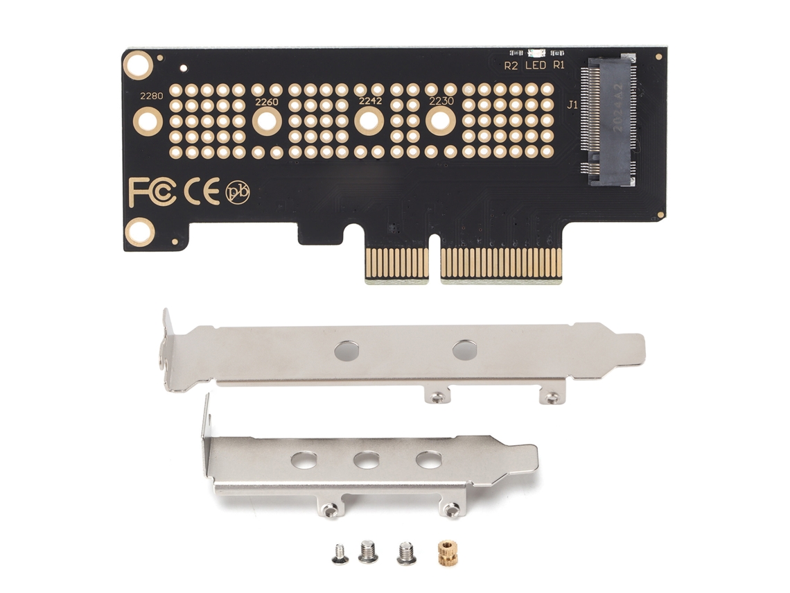 Adaptador De Tarjeta Pcie Para Ssd Nvme Ngff M.2 2230/2242/2260/2280, Lectores De Tarjeta De Memoria Luz Dourada