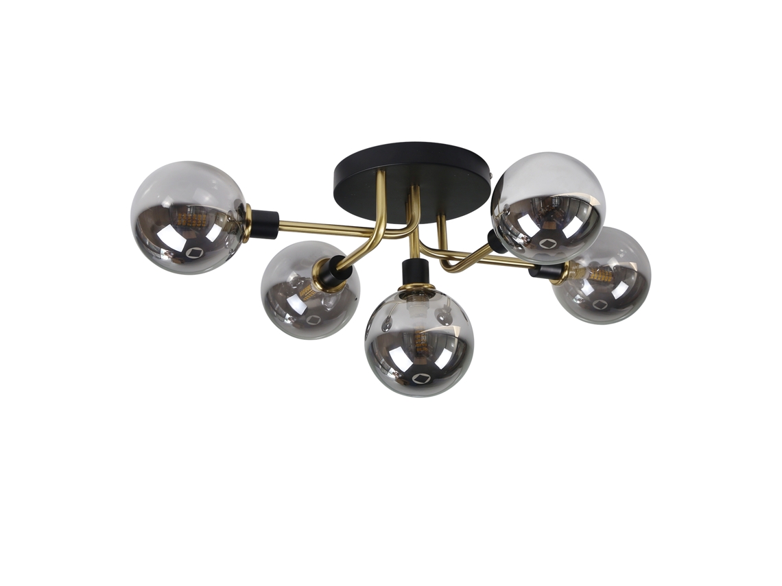 Lámpara de Techo para Salón con Bolas de Cristal 5 Bombillas G9 Sin Bombilla NETTLIFE