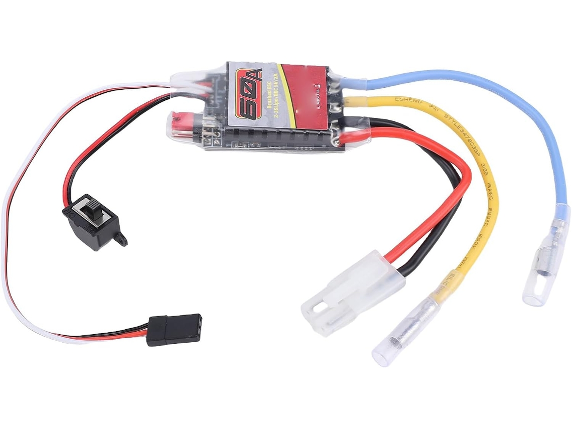 Esc Rc Con Escobillas De 60 A Para Motores Con Escobillas 380 370 540 550 - Controlador Electrónico De Velocidad De Cobre Con