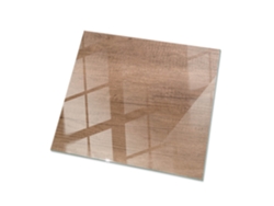 Tablero cuadrado de cristal de Espelharte (60 x 60 cm - Diseño de madera natural - Marrón)