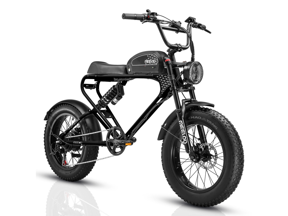 Bicicleta Eléctrica Estilo Ciclomotor Retro Meelod Dk300 Plus De 20 Pulgadas Con Batería De 48 V Y 20 Ah.