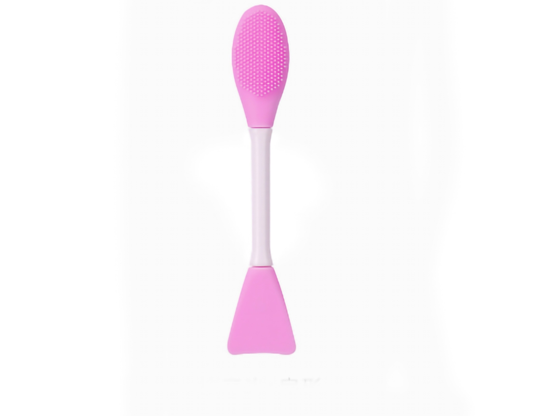 Brocha y aplicador de mascarilla facial de doble punta (morado claro)